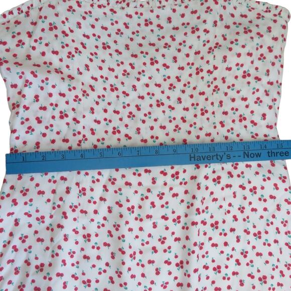 Olivaceous 90s Mini Dress Tank Floral Sleeveless Back Zip White Red L NWOT - Picture 14 of 15